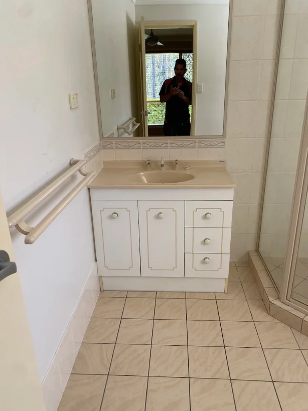 before bathroom work